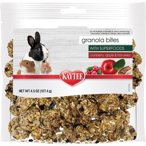 image:imageKaytee Granola Bites with Superfoods Spinach and Carrot for Rats Mice Hamsters Gerbils Rabbits Guinea Pigs and Chinchillas 45oz45 Ounce Pack of 1