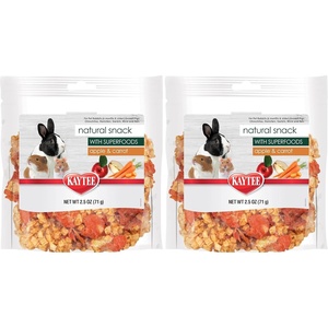 image:imageKaytee Natural Snack with Superfoods For Pet Guinea Pigs Rabbits Hamsters and Other Small Animals Apple amp Carrot 25 Ounces25 Ounce Pack of 2